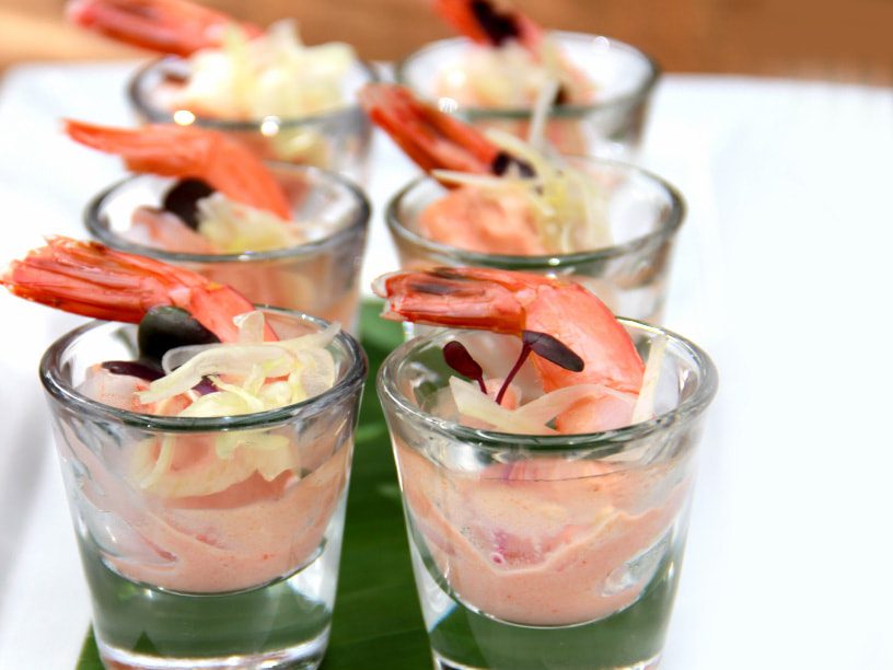 Prawn canapés