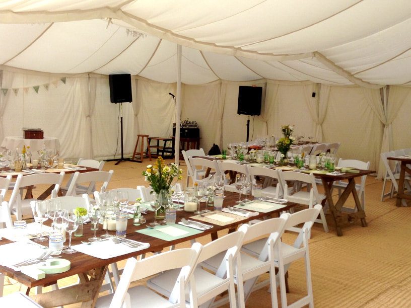 Wedding marquee catered by Soda Creek Kitchen